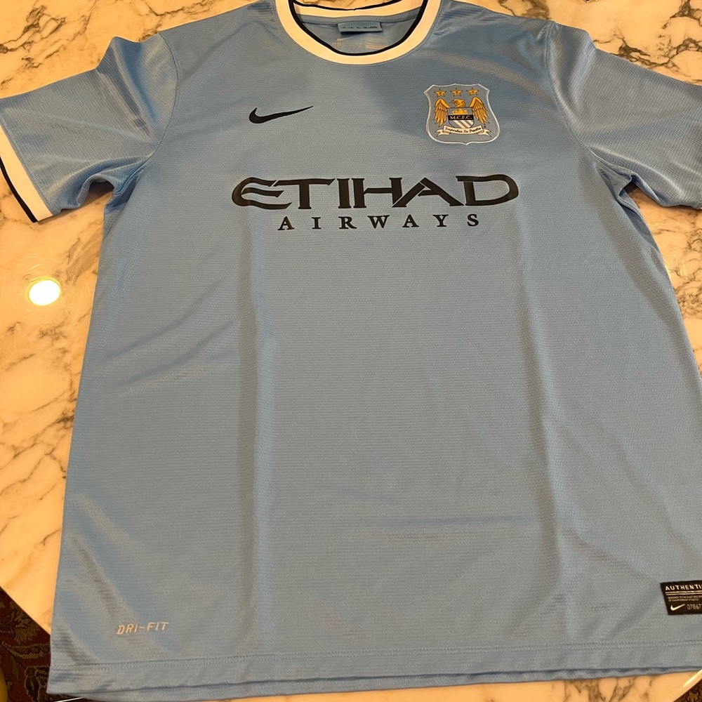 Nike MCFC ETIHAD Airways Light Blue Soccer Jersey